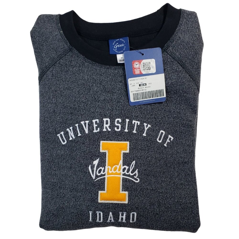 University of Idaho Vandals Sweatshirt, embroidered logo pullover NWT